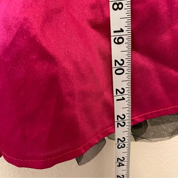 WEISSMAN Balera Dance Costume hot pink ONE SHOULDER SATIN DRESS D8177 MC - Picture 3 of 7